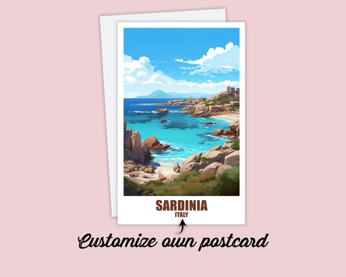 Sardinien postkarte poster - postkarte,