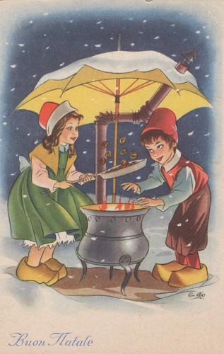 Italien weihnachtskarte buon - italien,