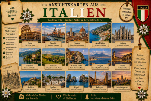 Italien alte ansichtskarten - italien,