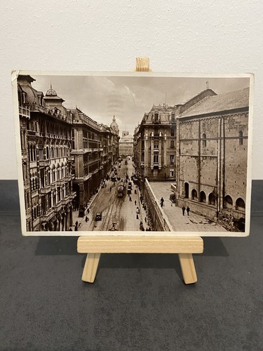 Antike postkarte genova via - antike, genova,
