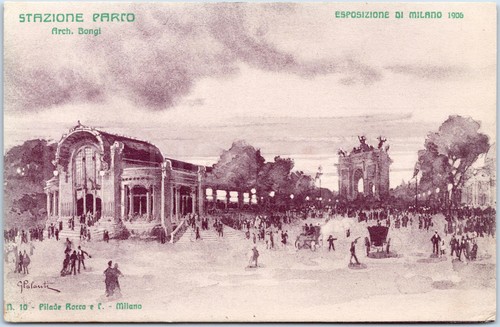 Mailand antike postkarte - mailand,